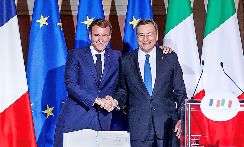 Italia y Francia firman un «acuerdo histórico» para relanzar la relación bilateral