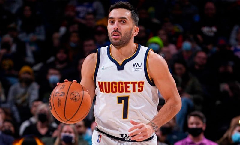 Campazzo y un escaso aporte en la caída de Denver con Philadelphia