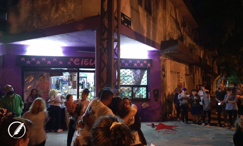 Pintaron una estrella en recuerdo de Rubén, una de las víctimas de la inseguridad