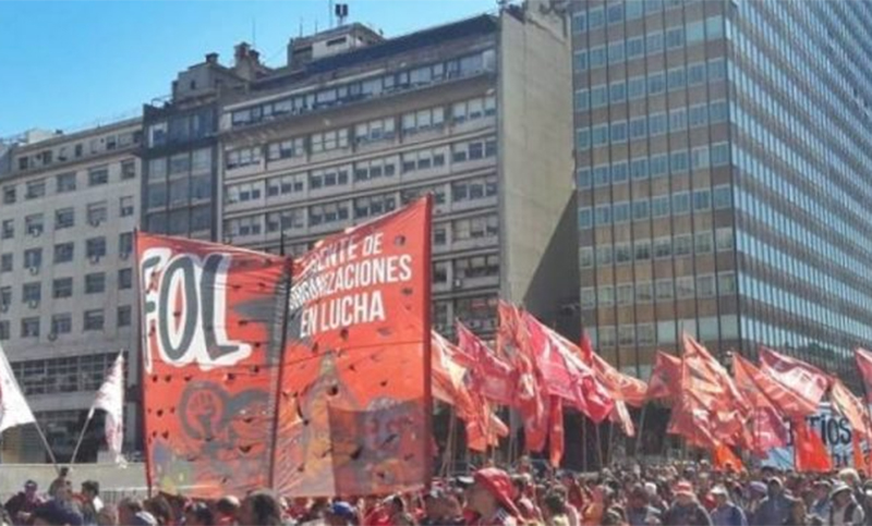 Se realizó la jornada piquetera en Plaza de Mayo contra el pago de la deuda al FMI y el ajuste