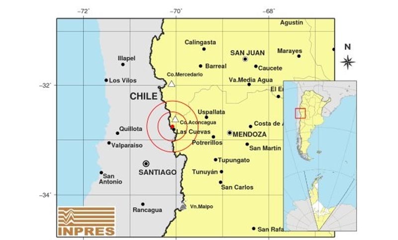 Mendoza fue sacudida por un sismo de 5,8 grados Richter