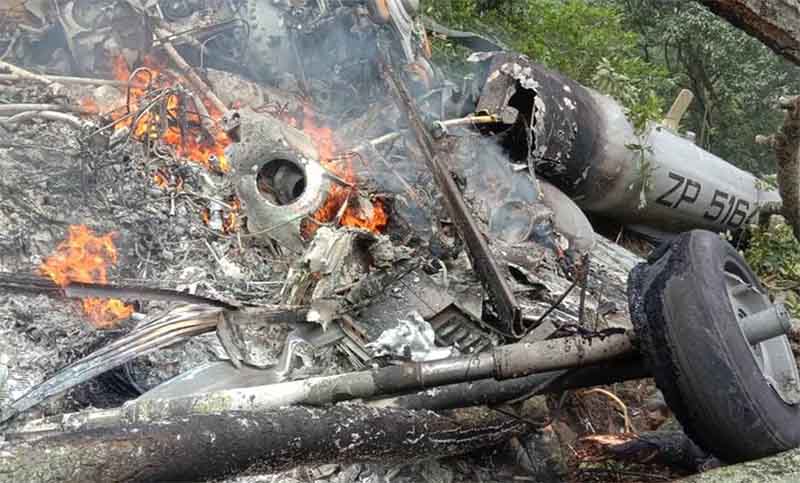 Murió el jefe del Estado Mayor de la India en accidente de helicóptero