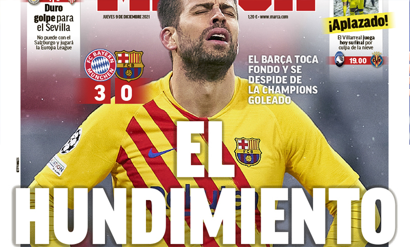 Barcelona, eliminado de la Champions, sufre la humillación de la prensa europea