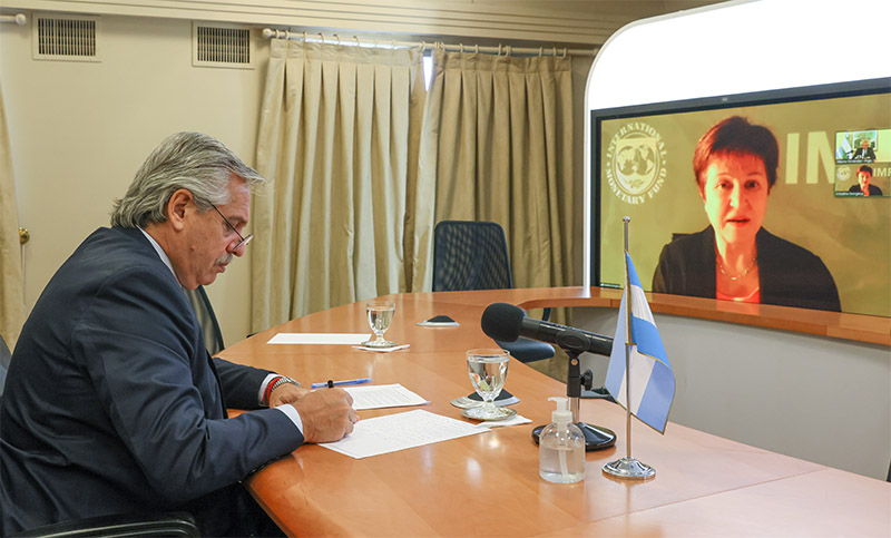 Reuniones en Olivos tras videollamada de Fernández con la titular del FMI