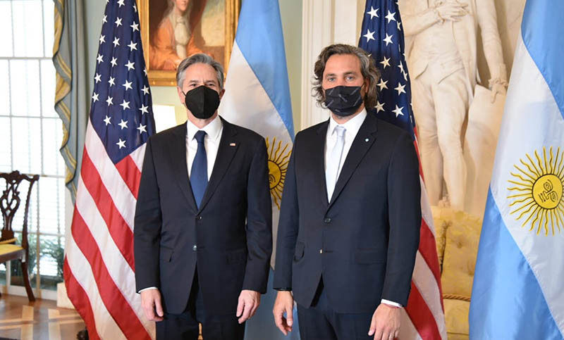 Cafiero fue recibido por el secretario de Estado de EEUU: “Argentina es amiga y socia”