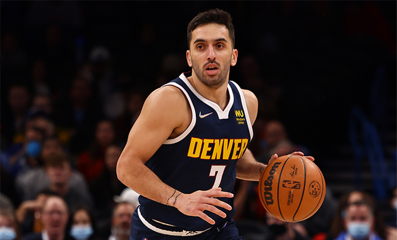 Gran noche de Campazzo: sumó 18 puntos en el triunfo de los Nuggets ante los Portland Trail Blazers