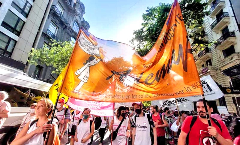 Docentes de Ademys iniciaron paro y marcharán a la Jefatura de Gobierno porteña