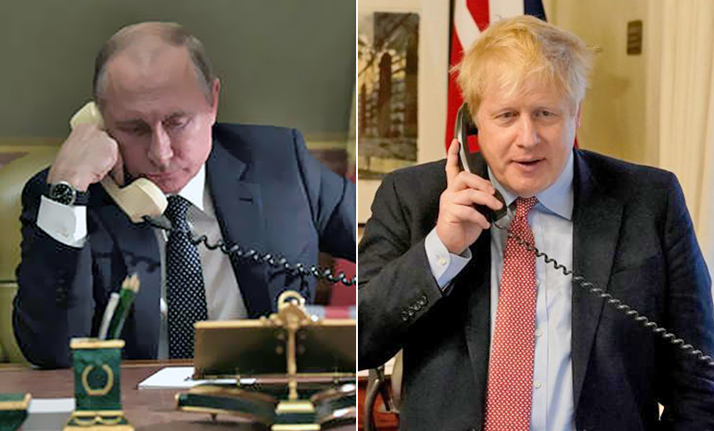 Para Putin y Johnson, un agravamiento de la situación de Ucrania “no favorece a los intereses de nadie”
