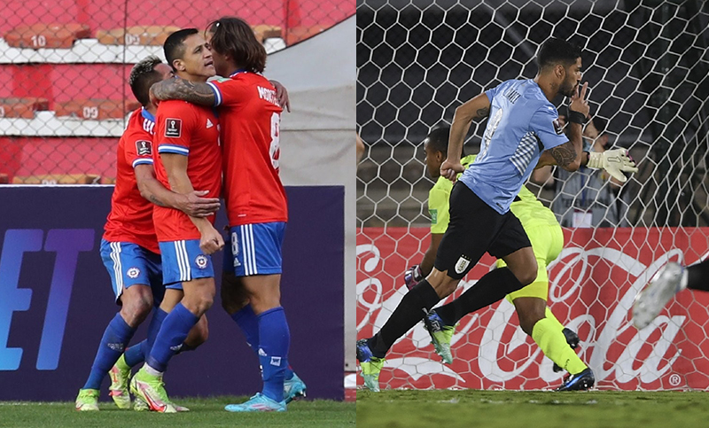 Triunfos de Chile y Uruguay, en una eliminatoria que está al rojo vivo