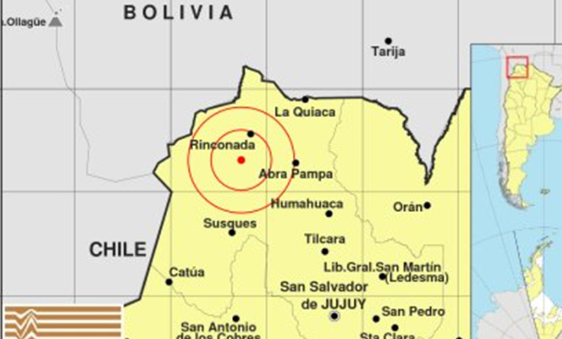 Registraron un sismo de 5.9 grados en Jujuy