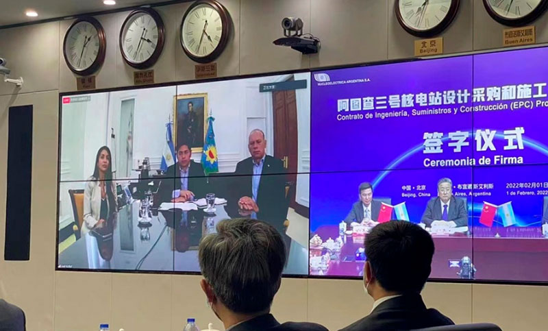 Argentina firma acuerdo con China para la construcción de una cuarta central nuclear
