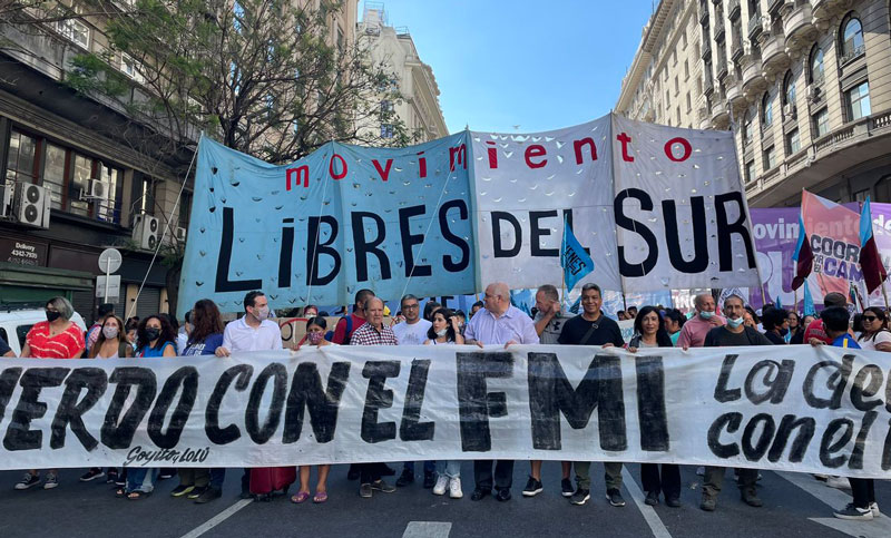 Libres del Sur marcha en contra del acuerdo con el FMI y piden consulta popular en marzo
