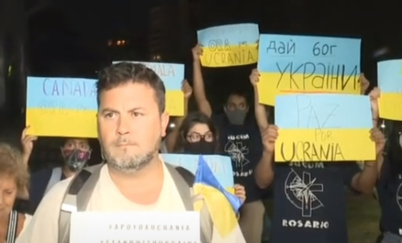 La comunidad ucraniana de Rosario expresó su rechazo a los ataques rusos