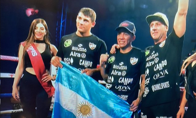 Nicolás «El Rayo» Aquino se consagró campeón latino gallo en su estreno internacional