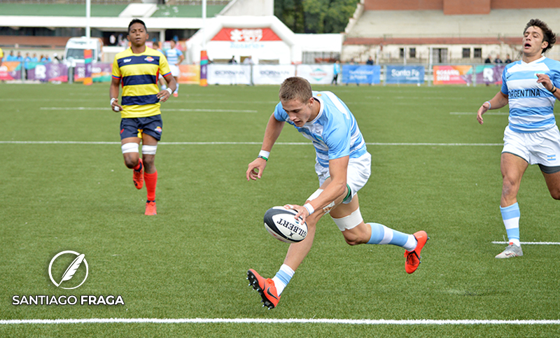 Los Pumitas 7s arrancaron con una contundente goleada su camino en Rosario 2022