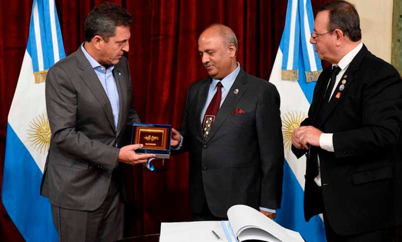 Sergio Massa se reunió con el presidente de Rotary Internacional