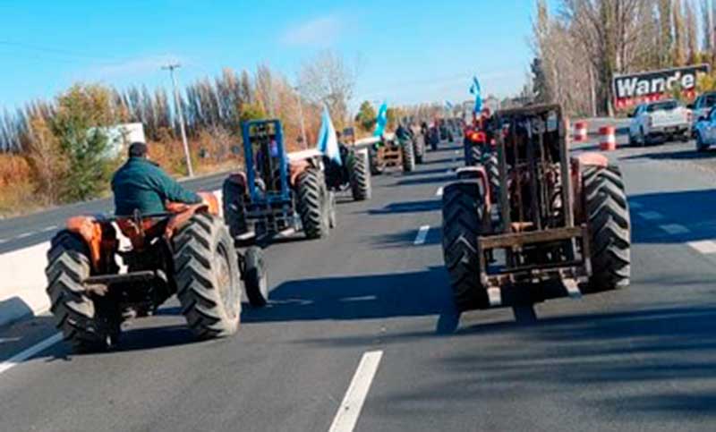 Productores de fruta de Río Negro protestaron por medidas para el sector