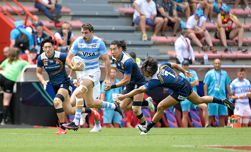 Los Pumas 7s se estrenaron en Toulouse goleando a Japón
