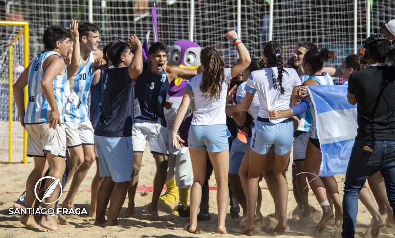 Argentina ganó las dos medallas doradas del beach handball en Rosario 2022