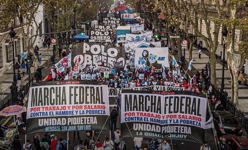 La Marcha Federal culminó su periplo en Buenos Aires con cortes y reclamos