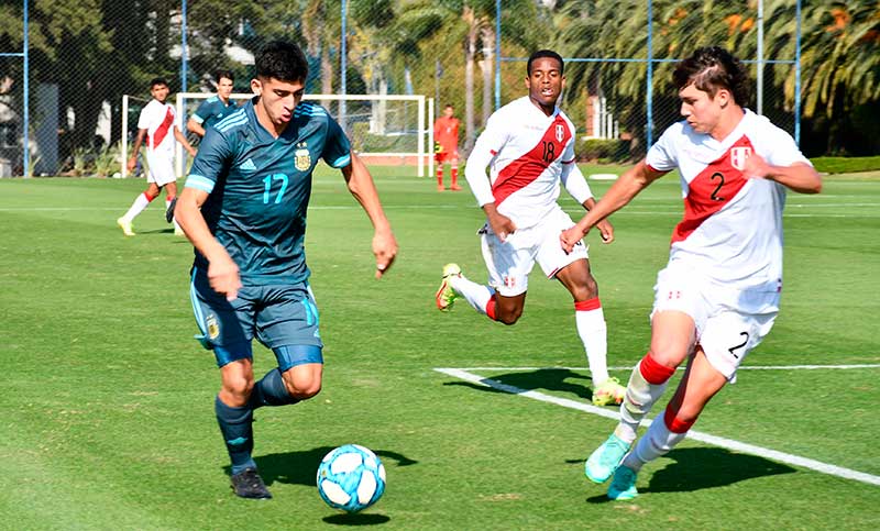 El seleccionado argentino Sub 20 ganó un amistoso ante Perú