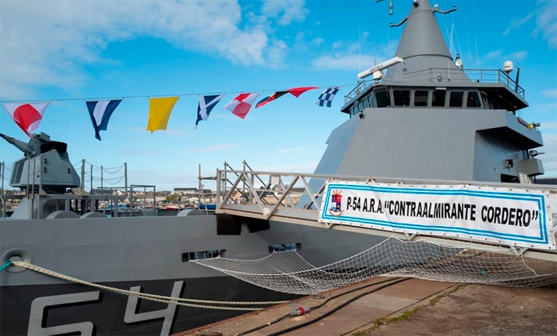 El patrullero ARA Cordero llegó a aguas argentinas 