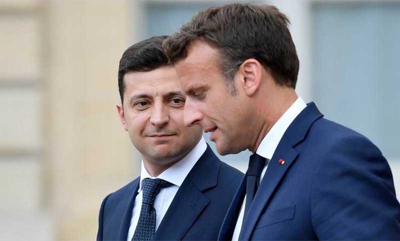 Macron le prometió a Zelenski más armamento pesado