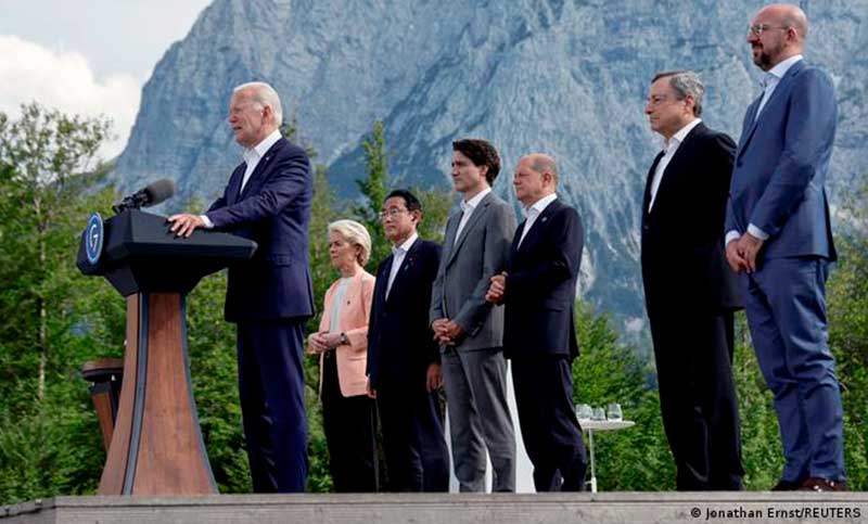 El G7 tranquiliza a Zelenski con promesas de apoyo a Ucrania y más sanciones a Rusia