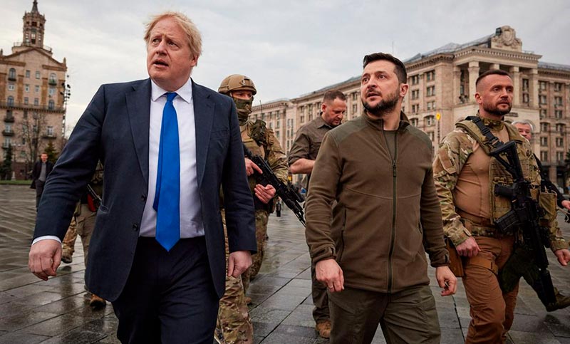 Boris Johnson visitó Kiev por segunda vez desde el comienzo de la invasión