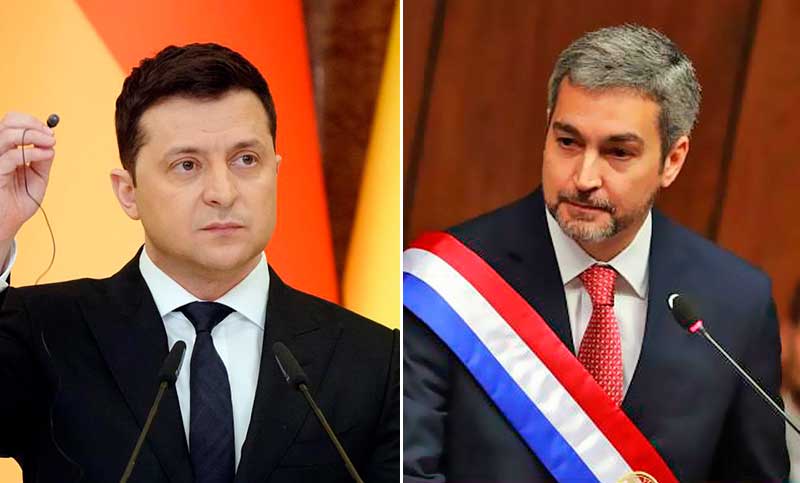 Zelenski pidió participar en la cumbre del Mercosur al hablar con el presidente de Paraguay