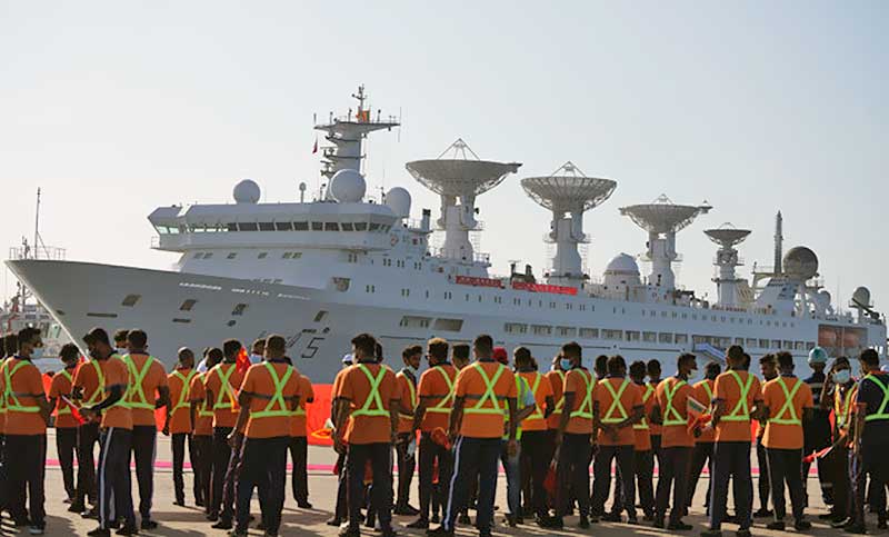 Un buque chino atraca en Sri Lanka entre temores indios de espionaje