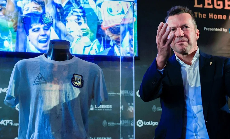 Lothar Matthäus entregó la camiseta que usó Maradona en la final de México 86’
