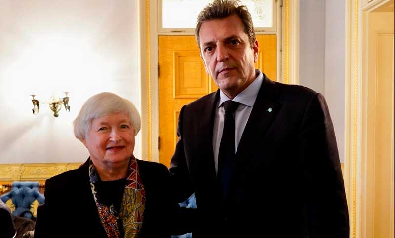 Massa se reunió con la Secretaria del Tesoro de los EE.UU. Janet Allen