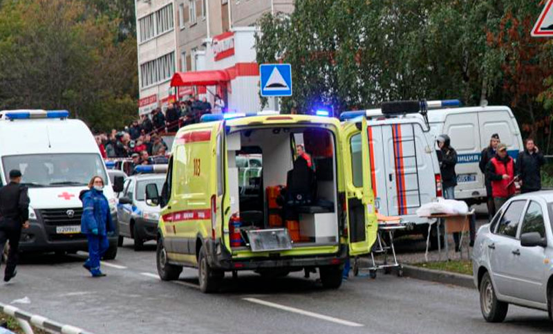 Rusia: al menos 15 muertos y 24 heridos en un tiroteo en una escuela