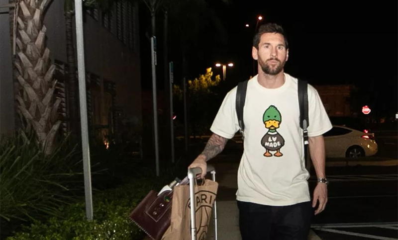 Lionel Messi arribó a la concentración argentina en Estados Unidos