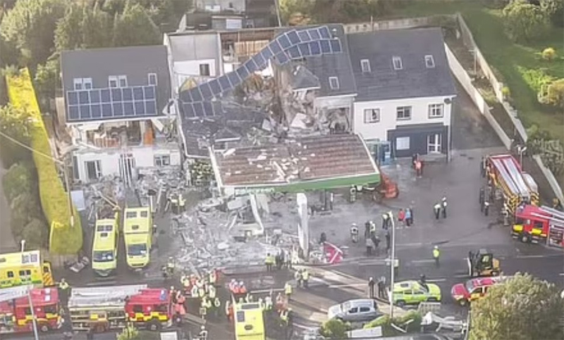 Explotó una estación de servicio en Irlanda y hay al menos nueve muertos