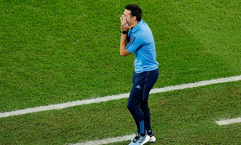 Scaloni: «Hicimos un buen partido, no somos candidatos a nada»