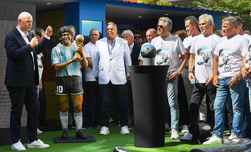 Diego Maradona fue homenajeado en Qatar