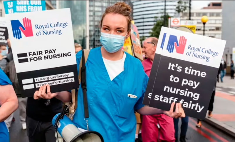 Enfermeras y enfermeros de Inglaterra, Gales e Irlanda harán una huelga histórica