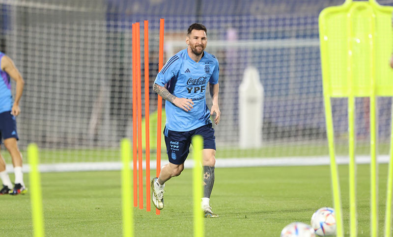 Messi entrenó diferenciado pensando en México