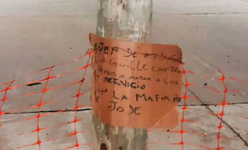 Balearon el penal de Marcos Paz, donde está detenido «Guille» Cantero, y dejaron nota intimidatoria