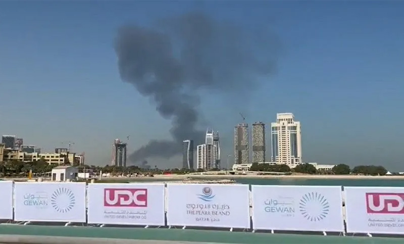 Alarma por un incendio cerca del estadio donde jugarán Argentina y México