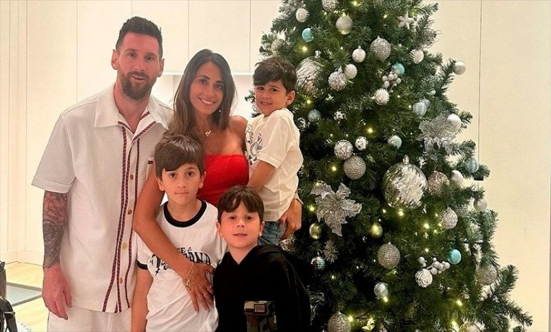 Messi celebró la Navidad en su casa del Kentucky junto a su familia