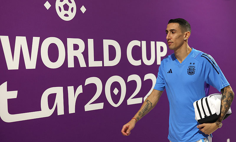 Di María fue exigido en la práctica y podría jugar la final de la Copa