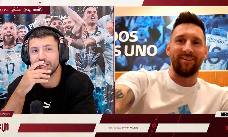 Kun Agüero y Messi tuvieron una charla distendida por stream