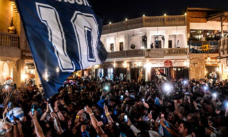 Los hinchas argentinos realizaron un nuevo banderazo en apoyo a la Selección