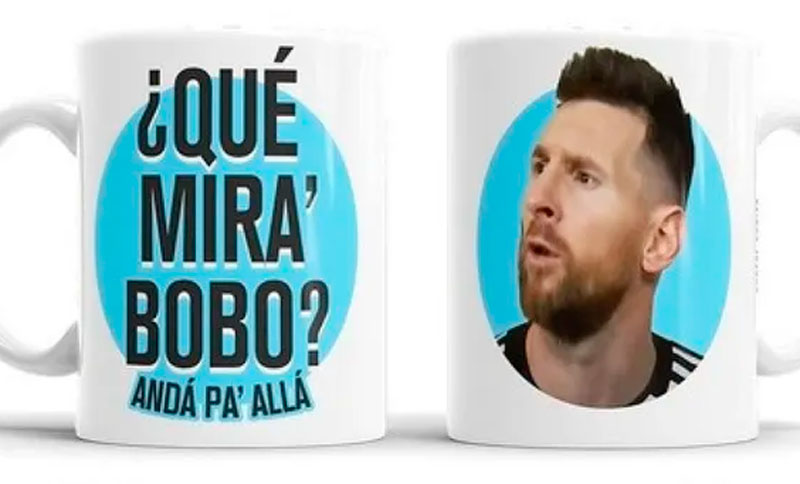 «¿Qué miras, bobo? andá pa’ lla»: ya se venden tazas, gorras y mates