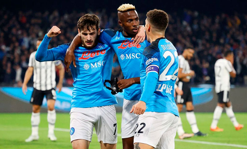 Napoli goleó a la Juventus y se consolida en la punta de la Serie A