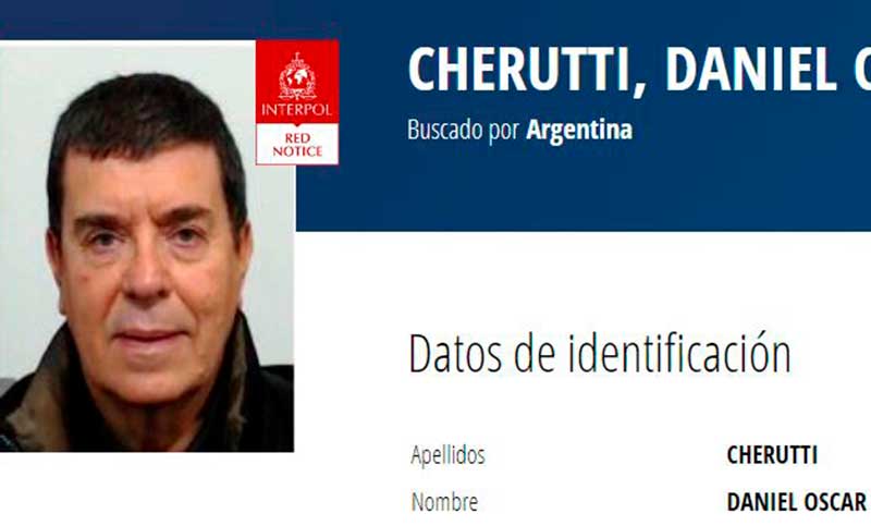 Por delitos de lesa humanidad, la Justicia pidió la captura internacional del hermano de Miguel Ángel Cherutti