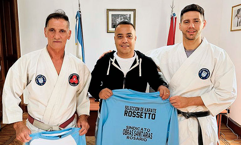 Padre e Hijo, trabajadores de Obras Sanitarias de Rosario, irán al Panamericano de Karate en Brasil